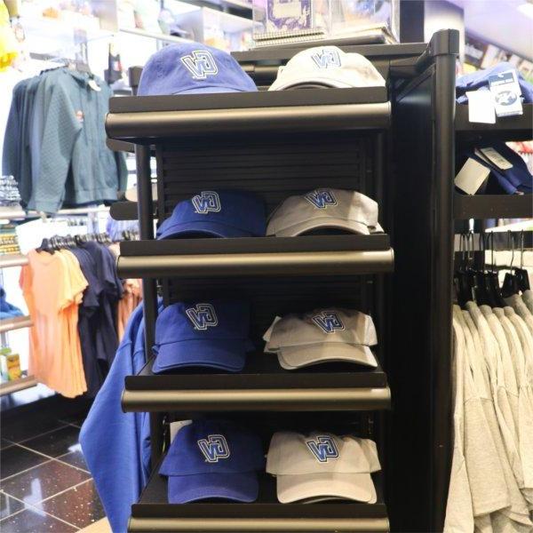 GVSU Hats on display at Gerald R. Ford International Airport.